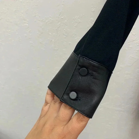 Theory Black Popover Combo Dress NWT Size 0 - Picture 4 of 7